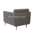 Modern Gaia sillón de cuero de brazo alto réplica